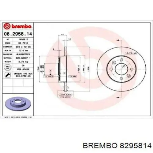 Frenos delanteros Brembo 8295814 precio, desde 25,01 EUR