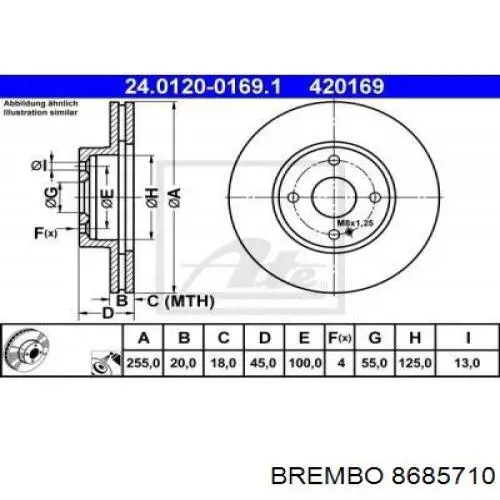 Disco de freno trasero Mazda 323 BG
