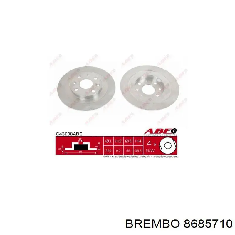 Disco de freno trasero Mazda 323 BG