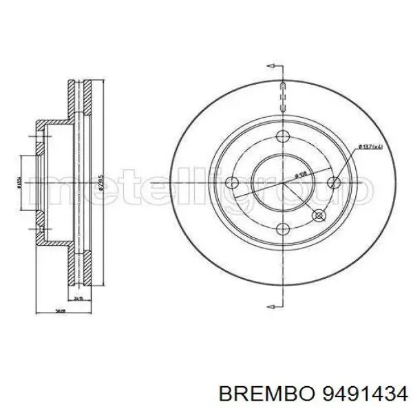 Freno de disco delantero Ford Escort 4 GAF, AWF, ABFT
