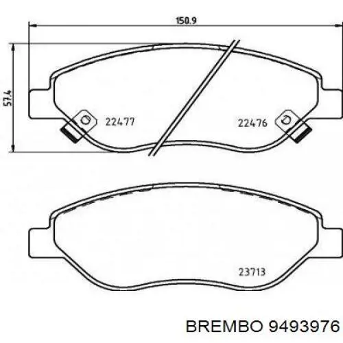 Freno de disco delantero Alfa Romeo 147 937