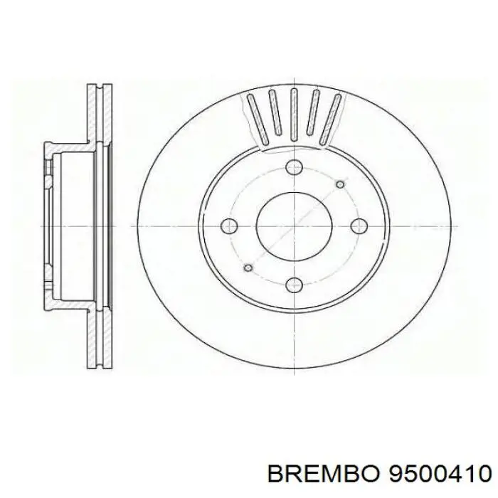 Freno de disco delantero Hyundai Accent 1