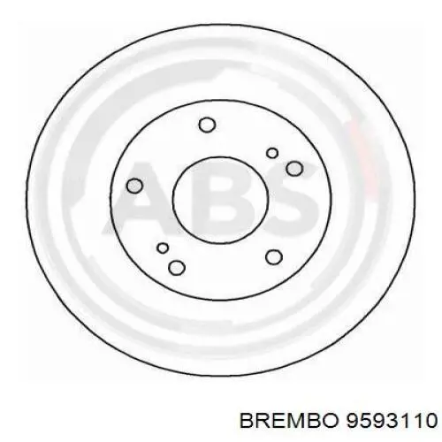 9593110 Brembo freno de disco delantero