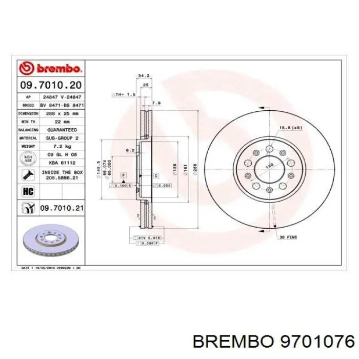 Freno de disco delantero Mercedes E C124