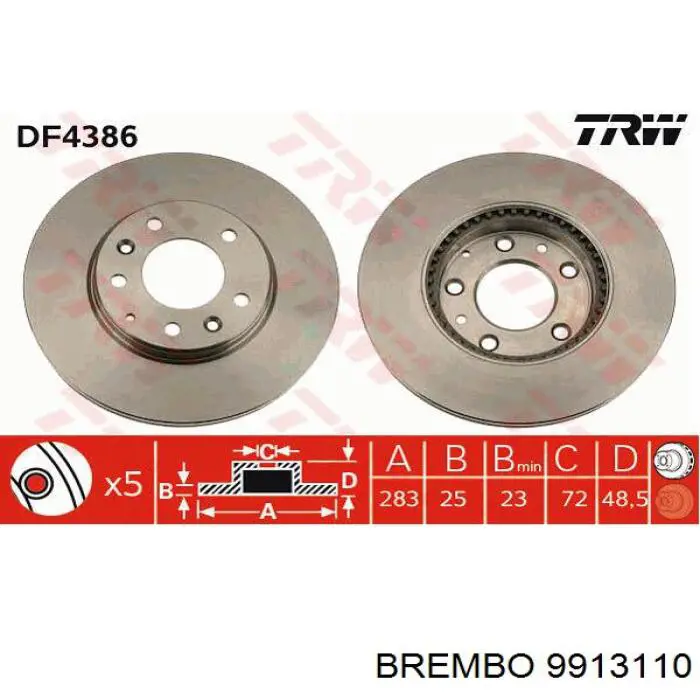 Freno de disco delantero Mazda 6 GY