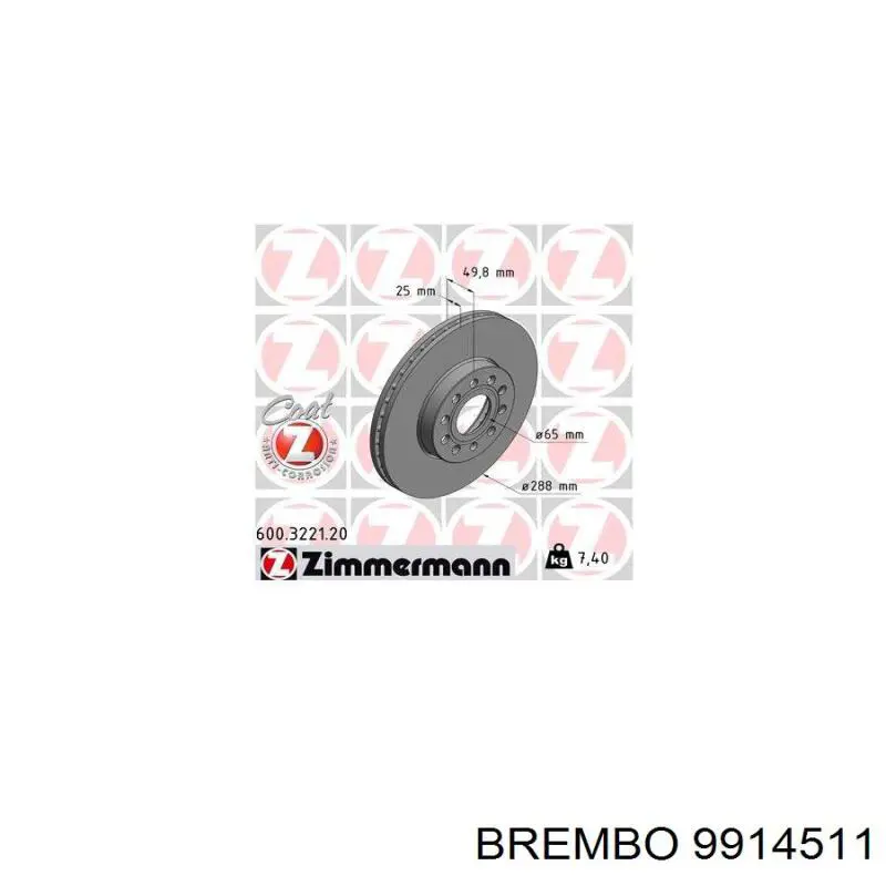 Freno de disco delantero Volkswagen Caddy 2 9K9