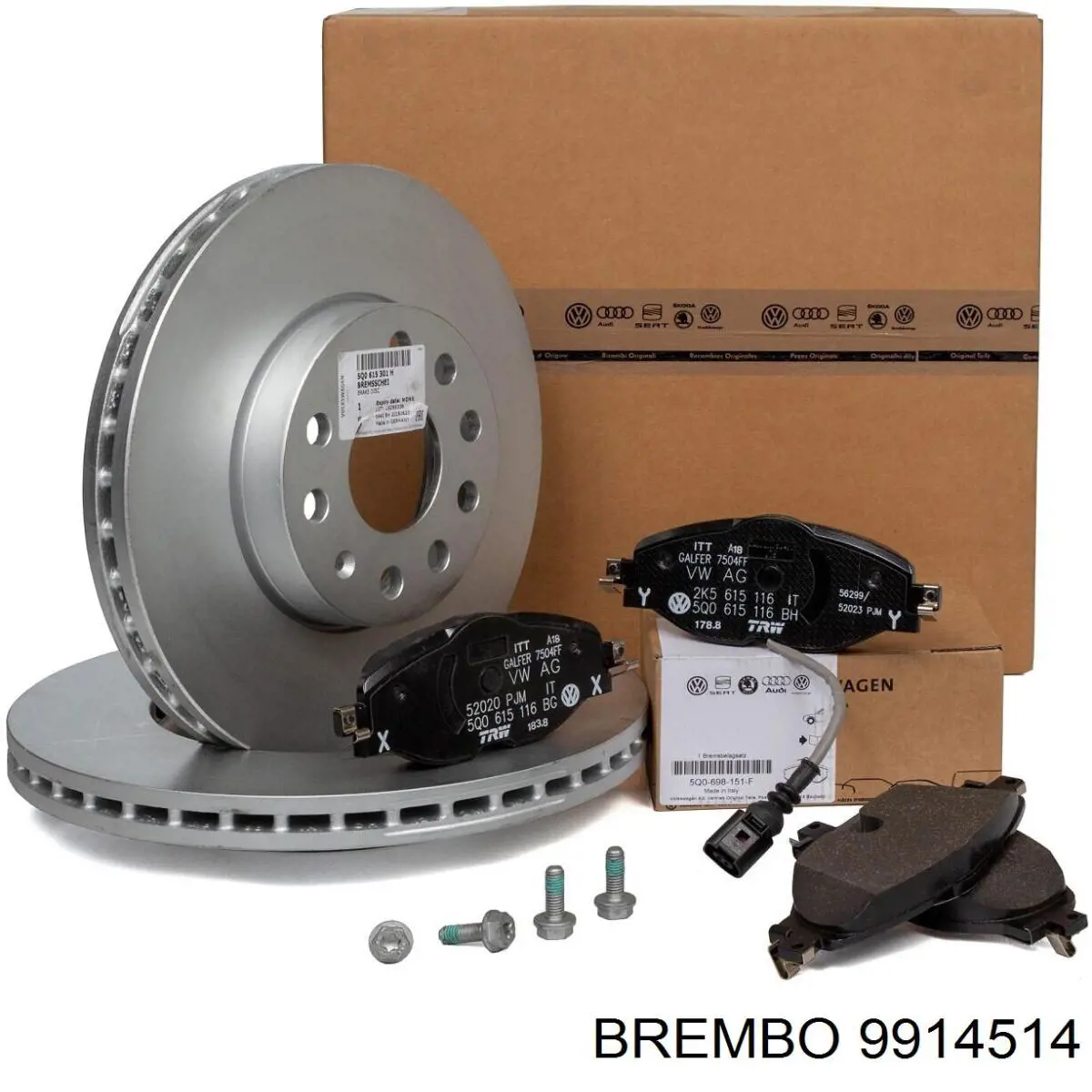 Freno de disco delantero Volkswagen Caddy 2 9K9