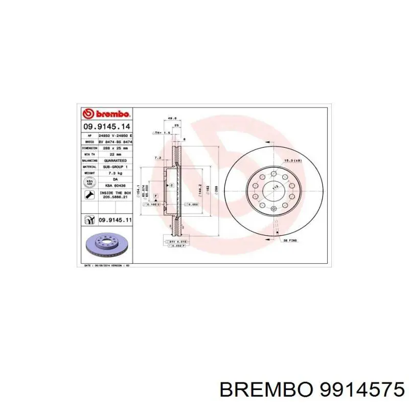 Freno de disco delantero Volkswagen Caddy 2 9K9