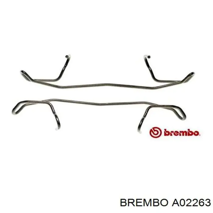 A 02 263 Brembo conjunto de muelles almohadilla discos delanteros