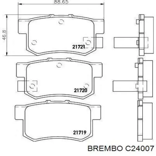 C24007 Brembo cilindro maestro de embrague