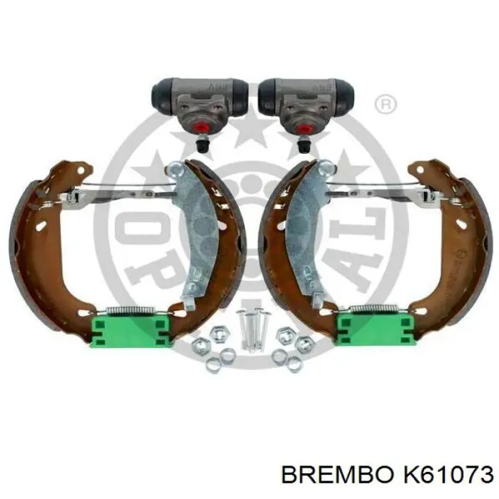 K 61 073 Brembo juego de zapatas de frenos de tambor, con cilindros, completo