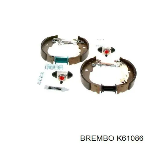 Kit frenos, disco de tambor, con cilindros, completo  Brembo K61086 precio, desde 111,54 EUR