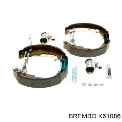 Kit de frenos de tambor, con cilindros, completo K61086 Brembo