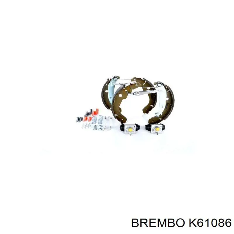 Juego de zapatas de frenos de tambor, con cilindros, completo Brembo K61086