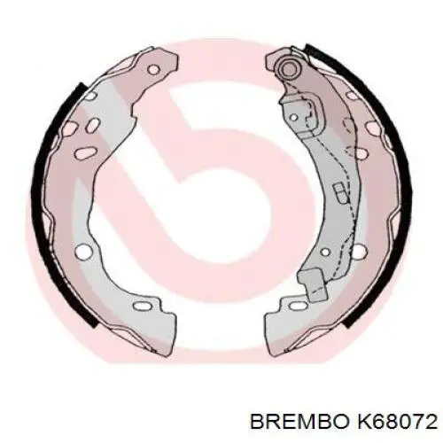 K68072 Brembo kit de frenos de tambor, con cilindros, completo