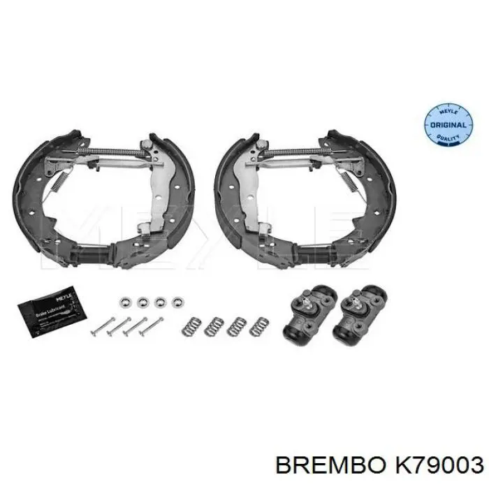 K 79 003 Brembo juego de zapatas de frenos de tambor, con cilindros, completo