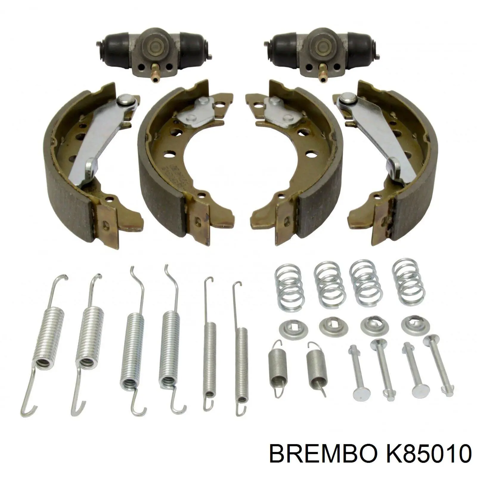 K 85 010 Brembo juego de zapatas de frenos de tambor, con cilindros, completo