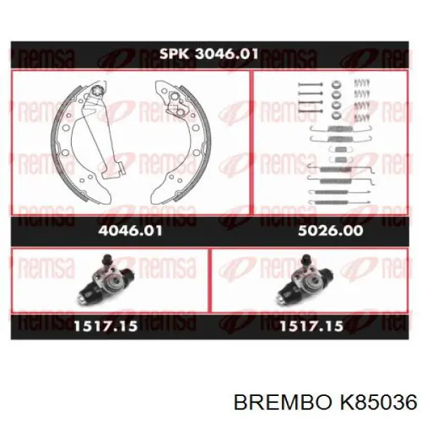 Comprar K85036 Brembo Zapatas de freno