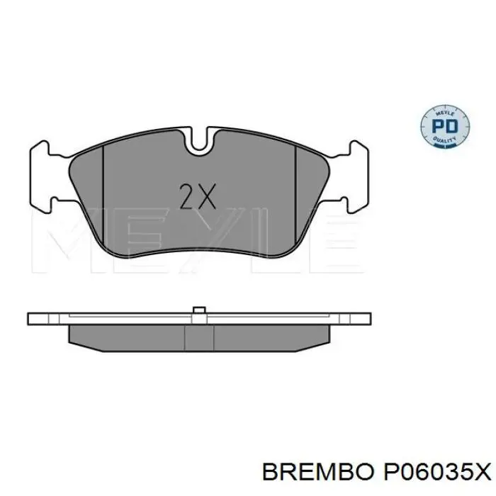 P06035X Brembo pastillas de freno delanteras