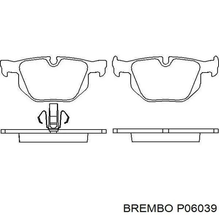 P06039 Brembo pastillas de freno traseras