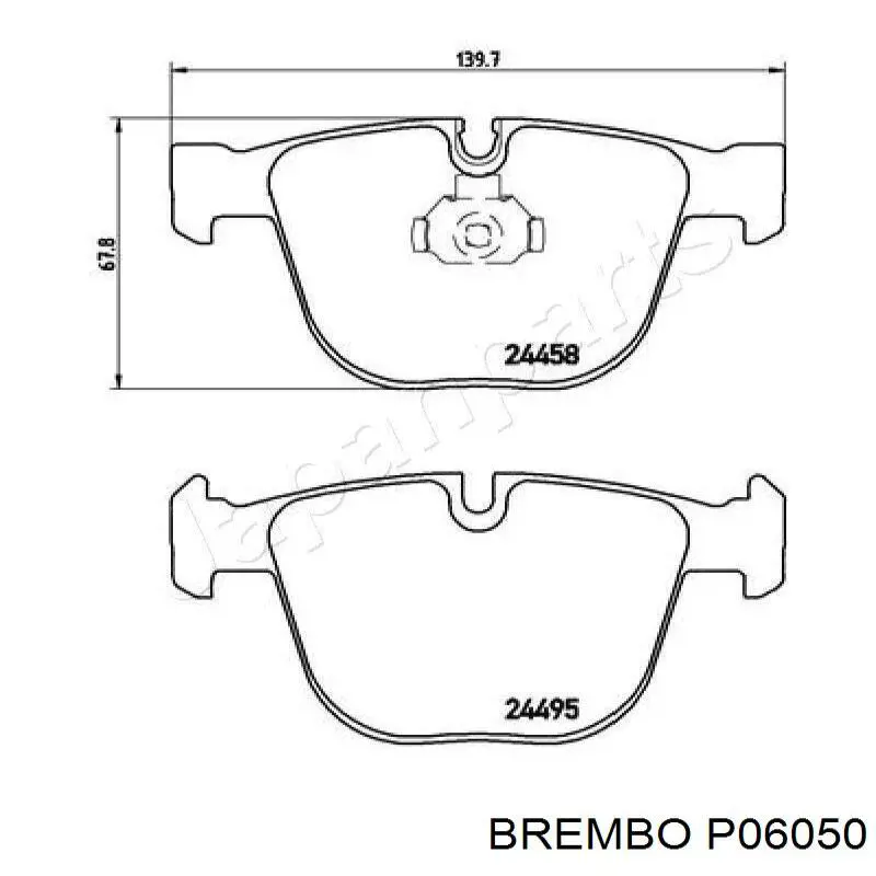 Comprar P06050 Brembo Pastillas de freno traseras