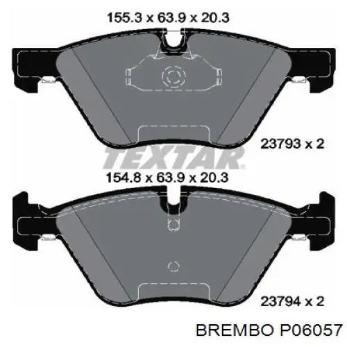 P06057 Brembo pastillas de freno delanteras