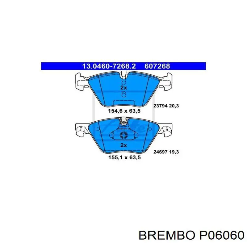 Pastillas de freno P06060 Brembo