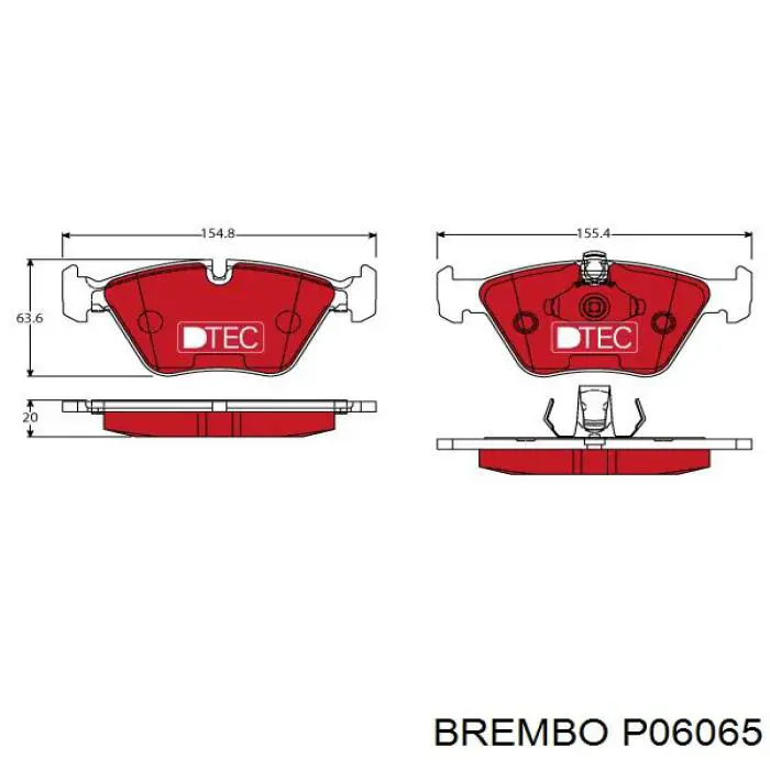 Pastillas de freno delanteras BREMBO P06065