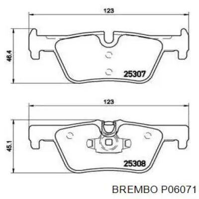 Comprar P06071 Brembo Pastillas de freno traseras
