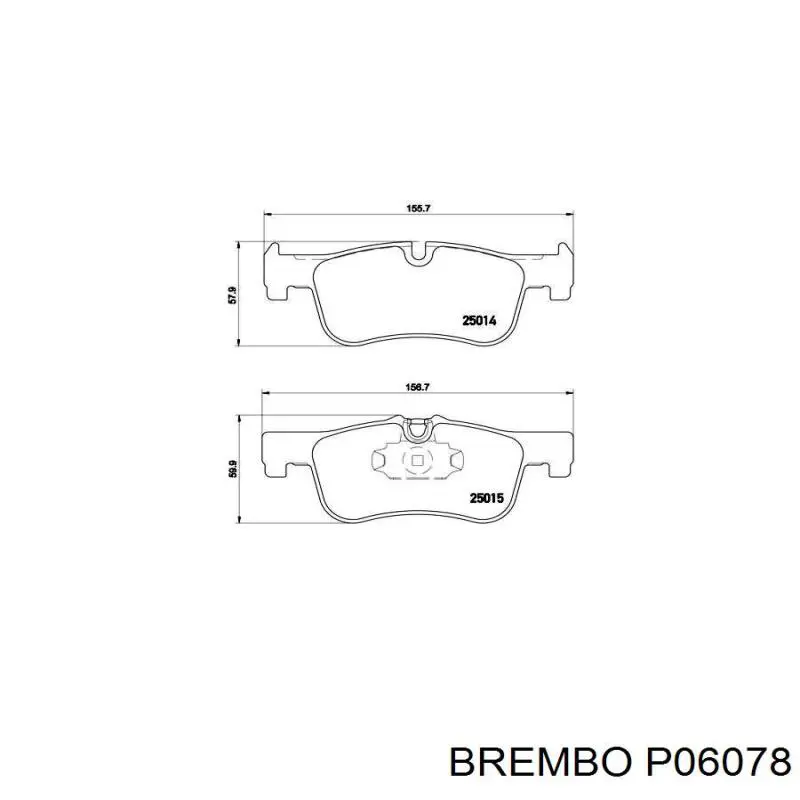 P06078 Brembo pastillas de freno delanteras