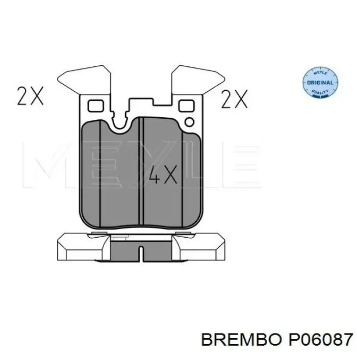 Comprar P06087 Brembo Pastillas de freno traseras