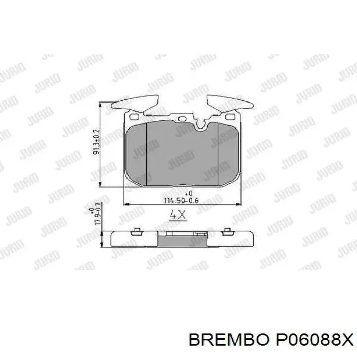 Pastillas freno delanteras Brembo P06088X precio, desde 49,57 EUR