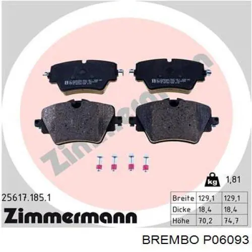 Comprar P06093 Brembo Pastillas delanteras de freno