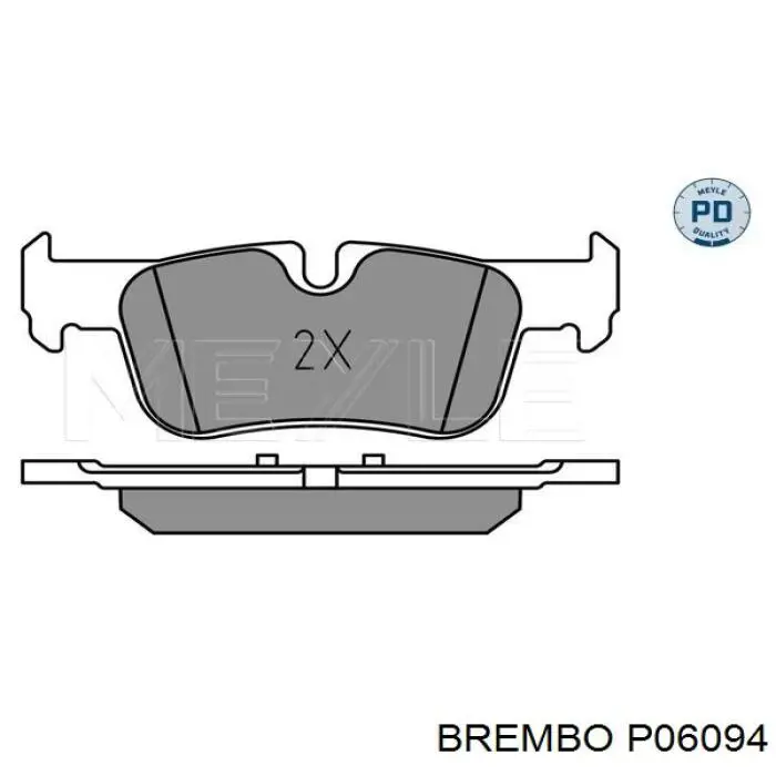 Pastillas de freno traseras P06094 Brembo