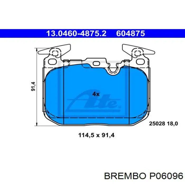 Pastillas de freno P06096 Brembo