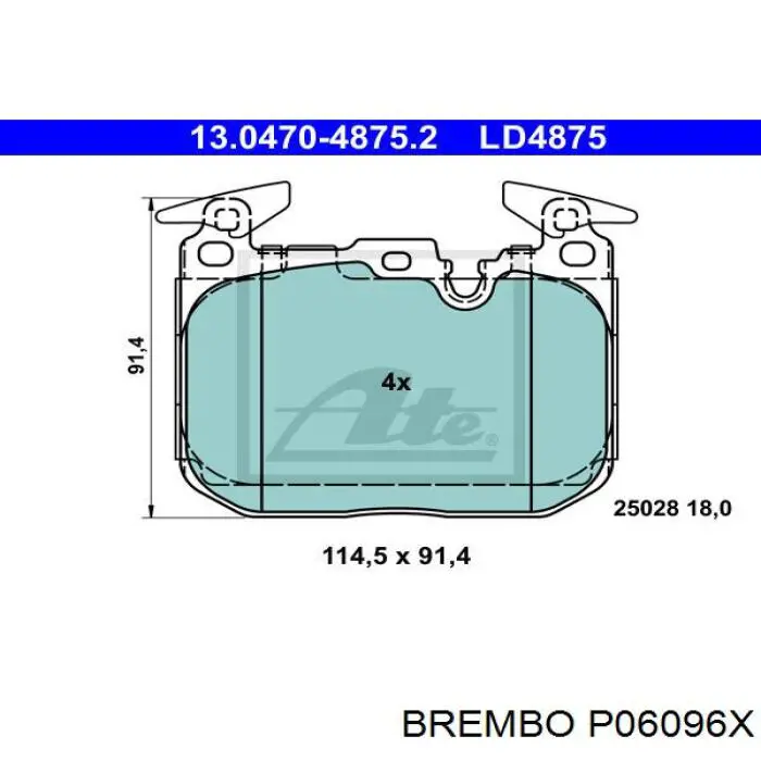 P06096X Brembo Pastillas delanteras