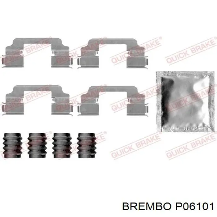 Pastillas de freno traseras P06101 Brembo