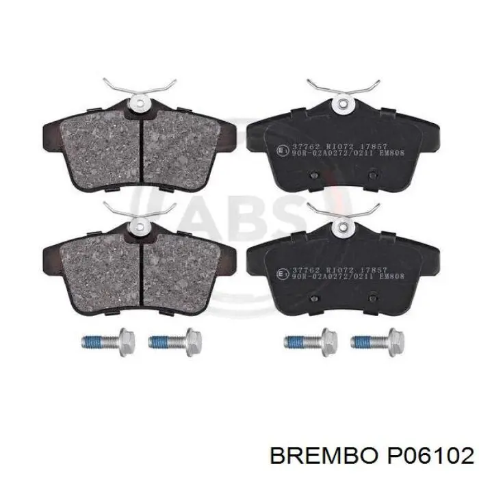 P06102 Brembo pastillas de freno traseras