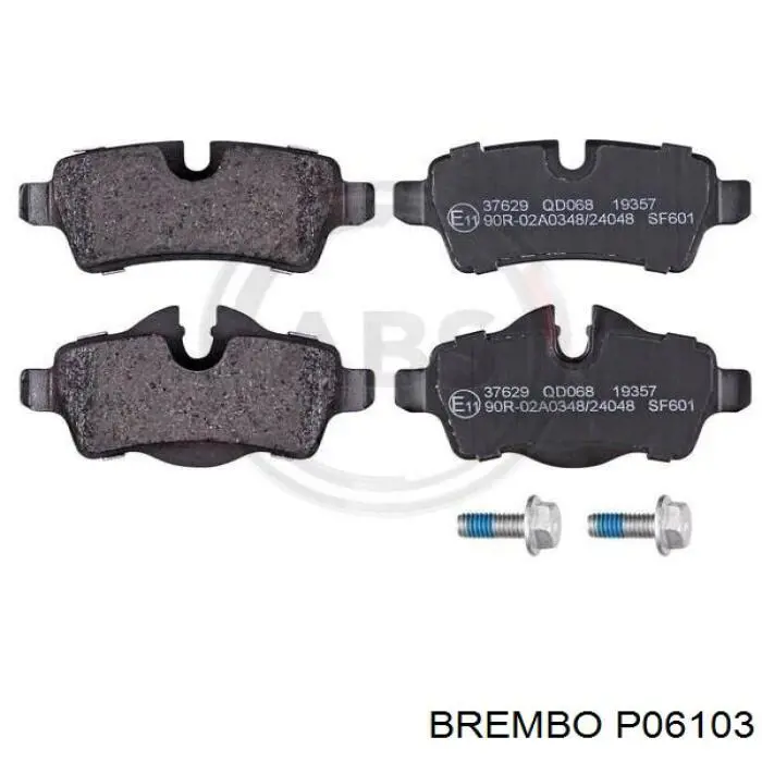 Comprar P06103 Brembo Pastillas de freno traseras