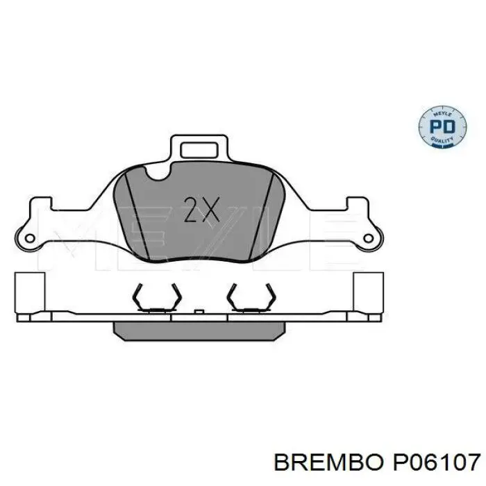 P06107 Brembo pastillas de freno delanteras