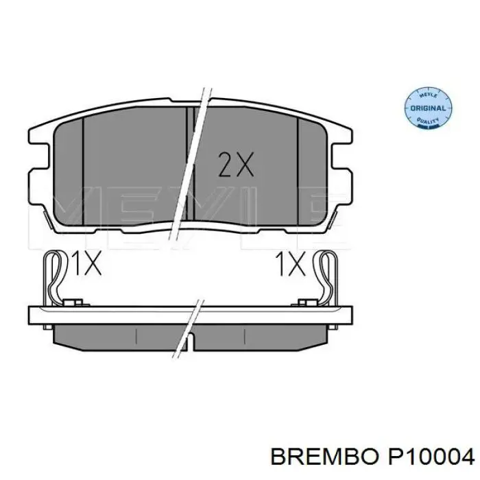 Pastillas de freno traseras P10004 Brembo
