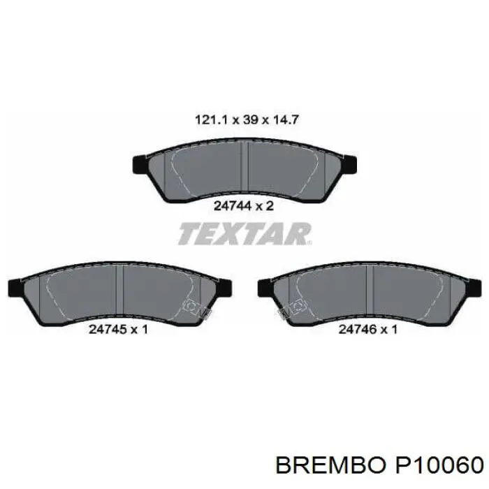 Comprar P10060 Brembo Pastillas de freno traseras