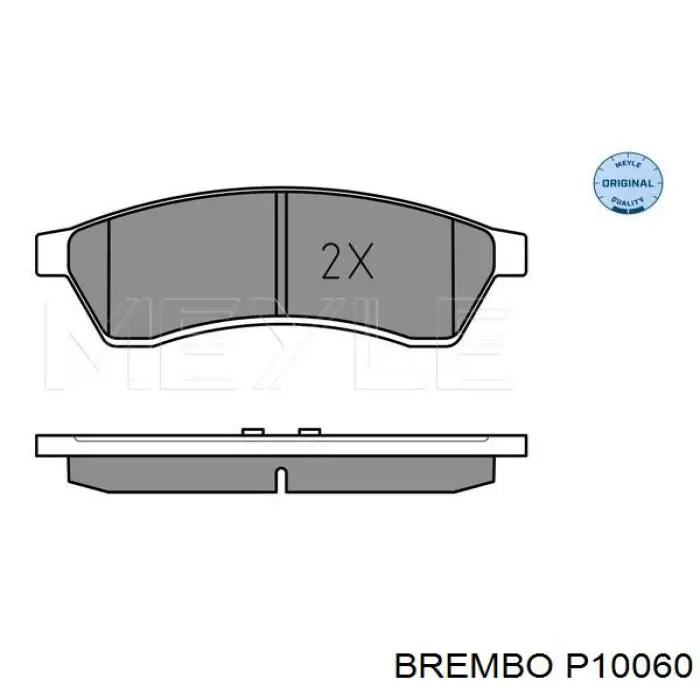 Pastillas de freno traseras P10060 Brembo