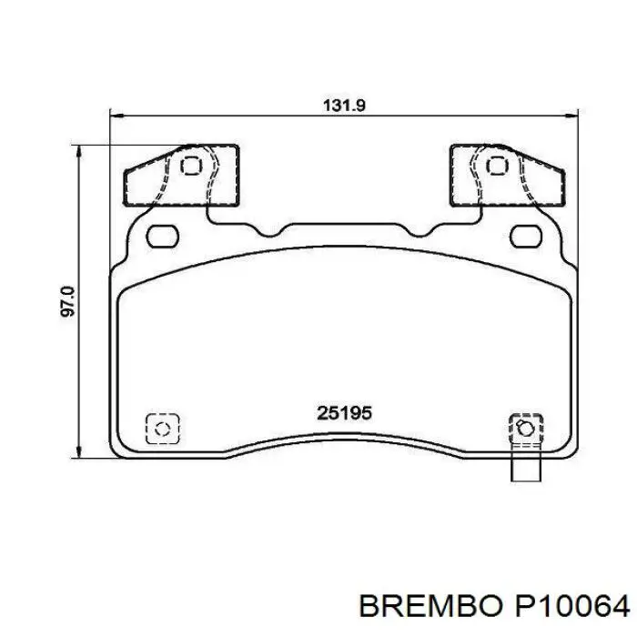 Comprar P10064 Brembo Pastillas delanteras de freno