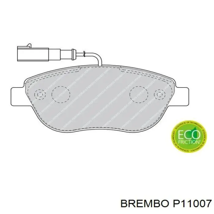 P 11 007 Brembo pastillas de freno delanteras