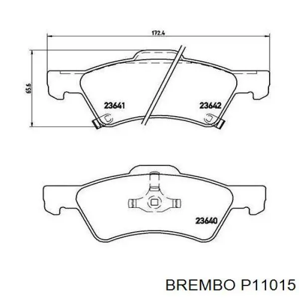 Pastillas de freno delanteras BREMBO P11015