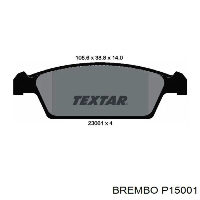 Comprar P15001 Brembo Pastillas delanteras de freno