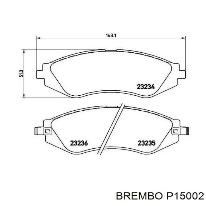 Pastillas de freno delanteras BREMBO P15002