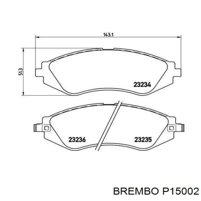 P15002 Brembo pastillas de freno delanteras