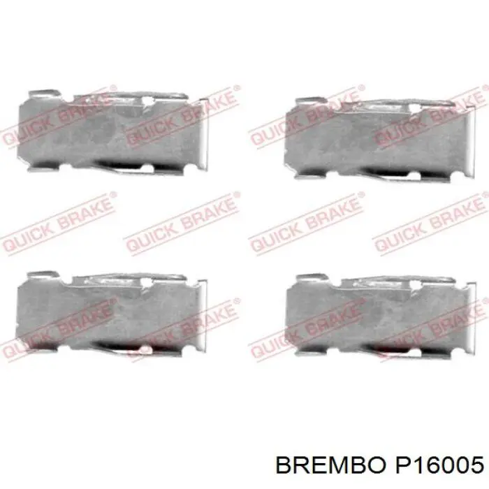P16005 Brembo pastillas de freno delanteras